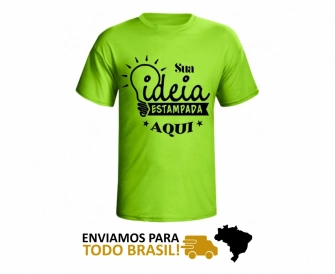 CAMISETA VERDE LIMÃO PERSONALIZADA