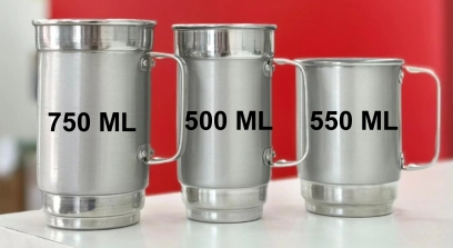 CANECA DE CHOPP ALUMÍNIO 500 ML