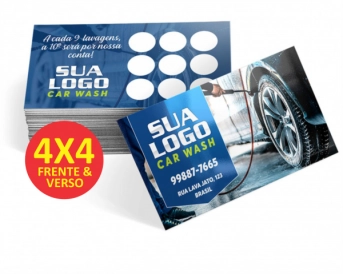 CARTÃO SIMPLES LAMINADO DOIS LADOS COLORIDO