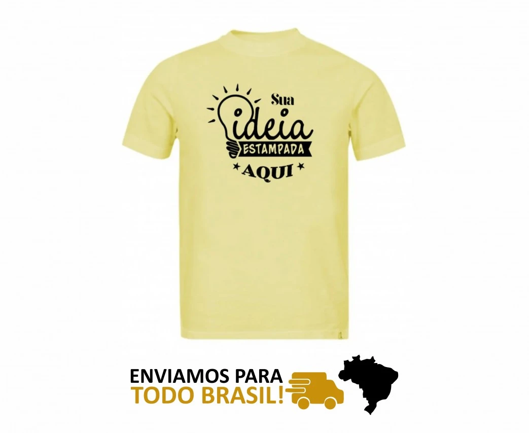 CAMISETA AMARELO BEBE PERSONALIZADA