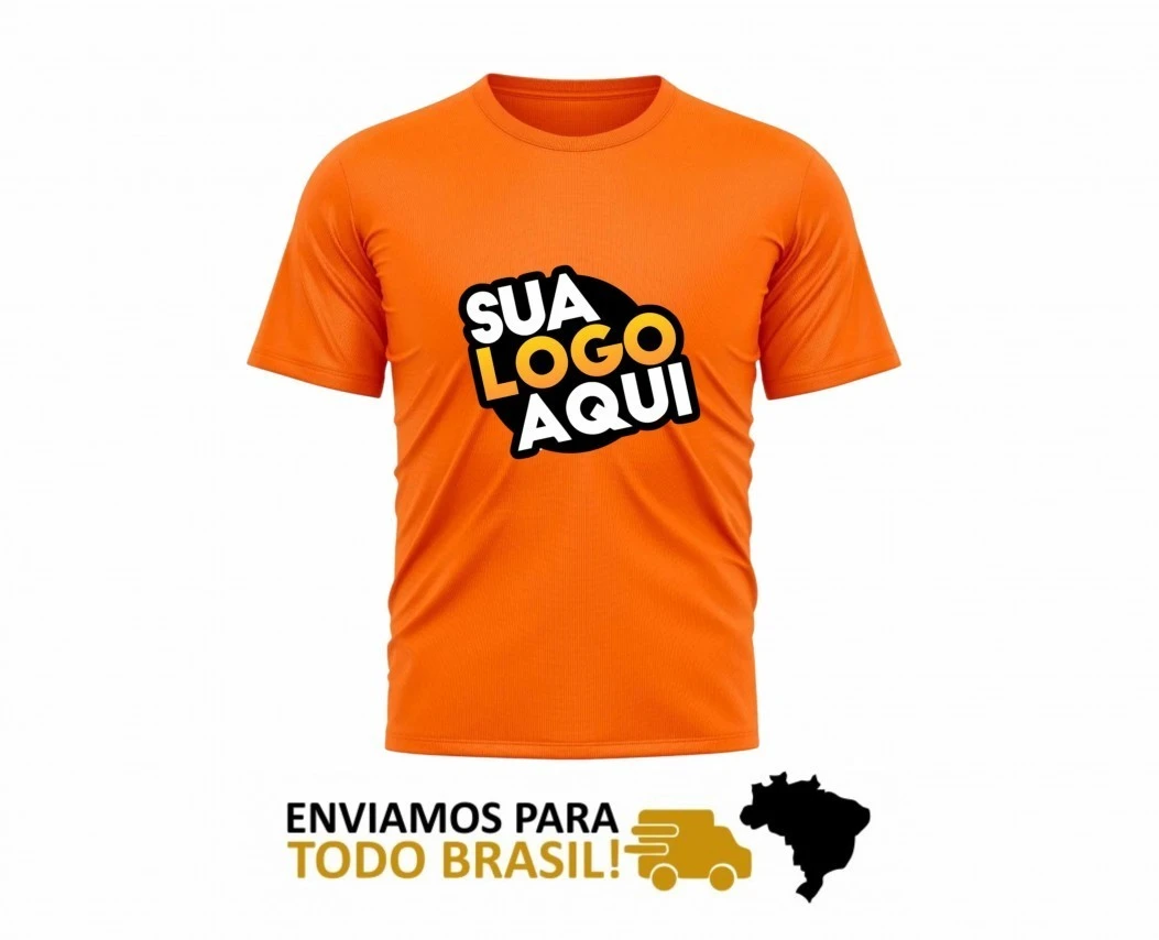 CAMISETA LARANJA PERSONALIZADA