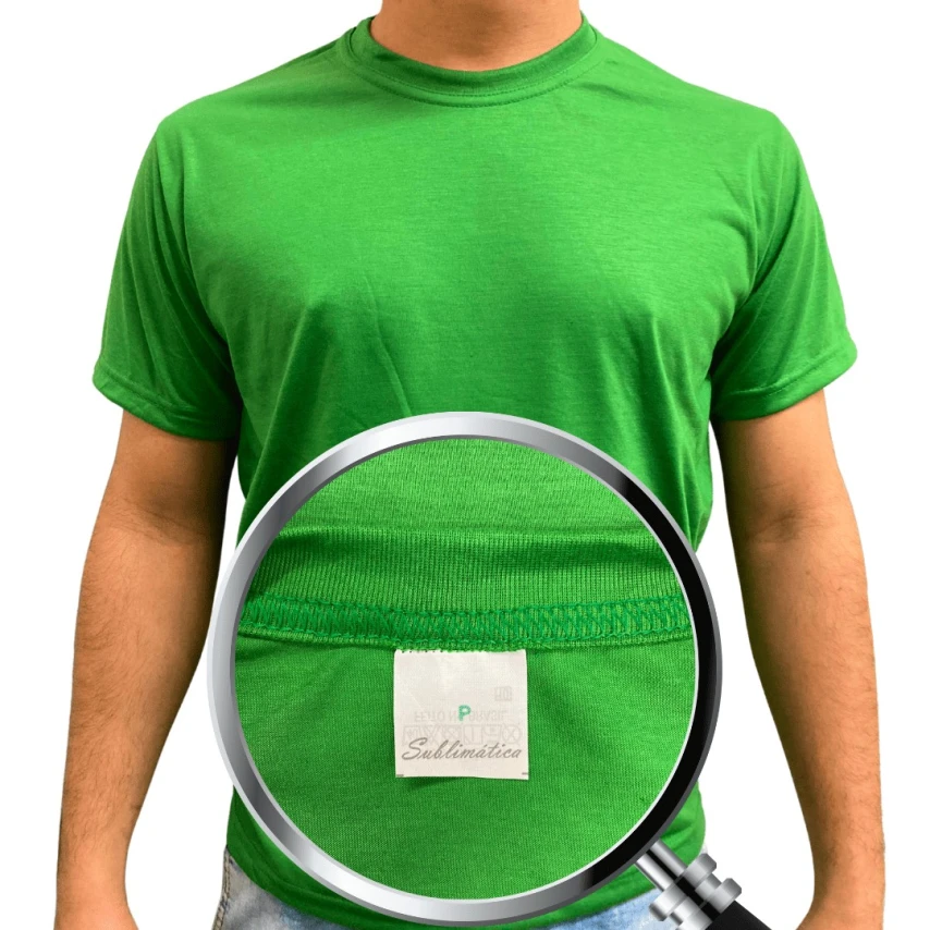 CAMISETA VERDE BANDEIRA PERSONALIZADA