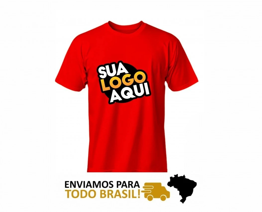 CAMISETA VERMELHA PERSONALIZADA